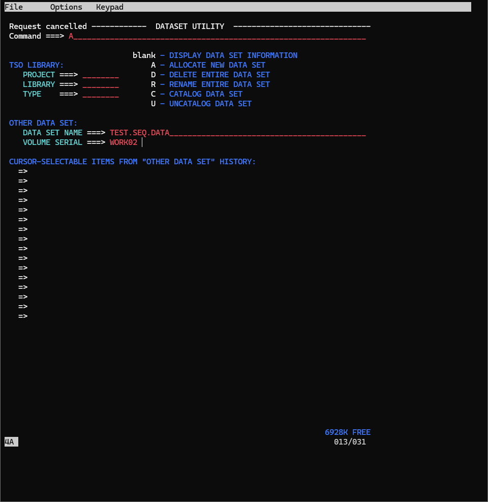 DATASET UTILITY画面