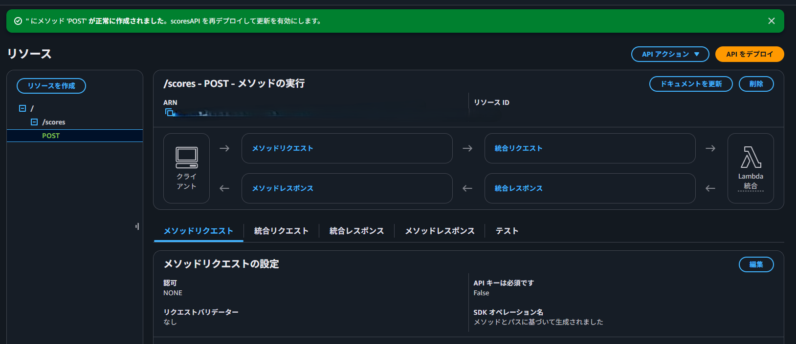 メソッド作成完了