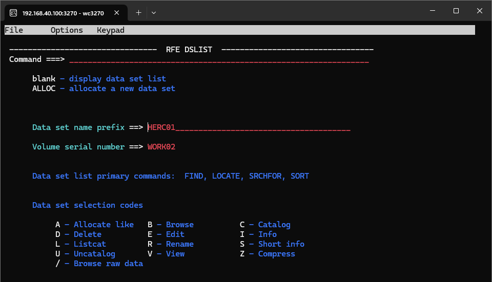 DATASET UTILITY画面